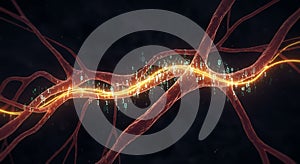 Neural network processing digital information stream