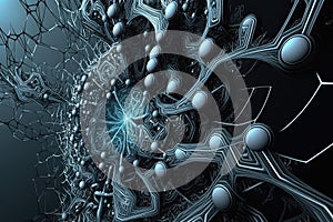 neural network simulation, with real-time processing and visualization of its internal workings