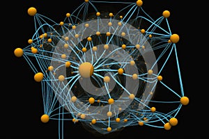 neural network simulation, showing the complex interactions and calculations that go into making a neural network work