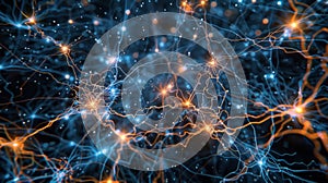 Neural Network Structure, Connection Abstract Background