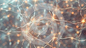 Neural network transmitting data with glowing synapses and connections