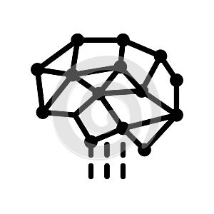 Neural network vector, Artificial related sollid design icon