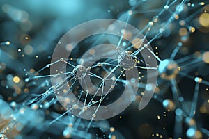 Neural network view of artificial intelligence working in Big Date or the digital metaverse in the future. Innovations of