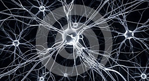 Neural Network Visualization Intricate System of Interconnected Neurons Representing Artificial Intelligence and Brain