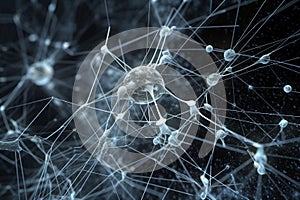 Neural networks abstract concept visualization, AI generative image