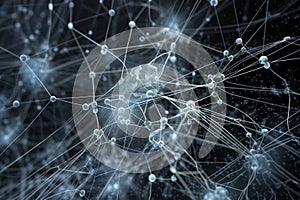 Neural networks abstract concept visualization, AI generative image