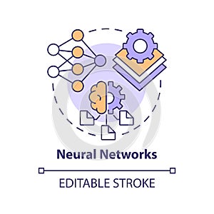 Neural networks concept icon