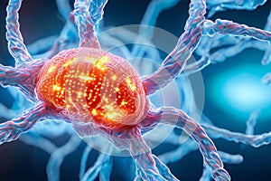 Neural pathways and synaptic links - concept