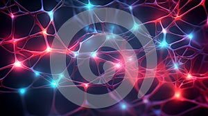 Neural patterns network abstract background