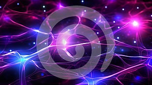 Neural patterns network abstract background