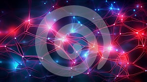 Neural patterns network abstract background