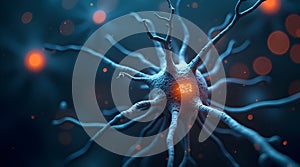 Neural Symphony Illuminating the Pathways of Thought, Neural Network Transmits Signals Through