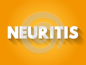 Neuritis text quote, medical concept background