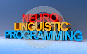 neuro linguistic programming on blue photo