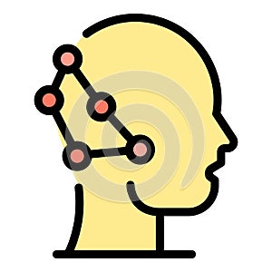 Neuro restructuring icon color outline vector