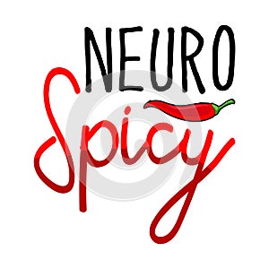 Neuro Spicy Design Vector Illustration Clipart photo