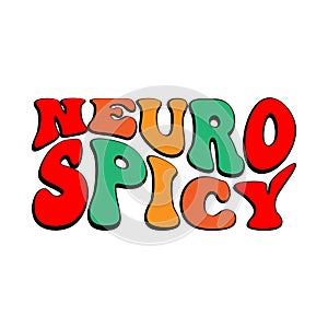 Neuro Spicy Design Vector Illustration Clipart photo