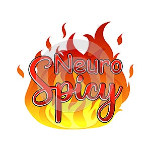 Neuro Spicy Design Vector Illustration Clipart photo