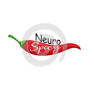 Neuro Spicy Design Vector Illustration Clipart photo