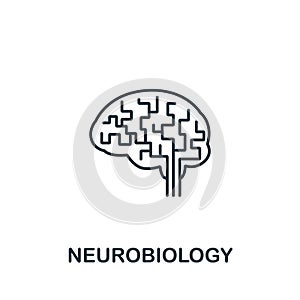 Neurobiology icon from science collection. Simple line element Neurobiology symbol for templates, web design and infographics photo