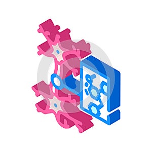 neurochemistry neuroscience neurology isometric icon vector illustration