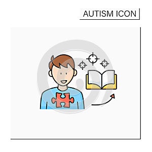 Neurodevelopmental disorder color icon photo