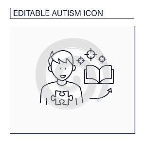 Neurodevelopmental disorder line icon photo