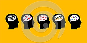 Neurodiversity, differences of thinking icon photo
