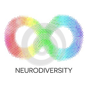 Neurodiversity Symbol. Rainbow Infinity Loop. photo