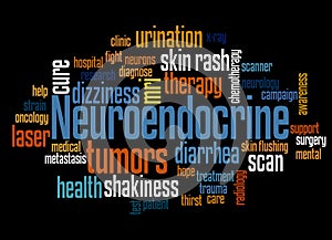 Neuroendocrine tumors word cloud concept 2 photo