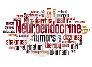 Neuroendocrine tumors word cloud concept 3 photo
