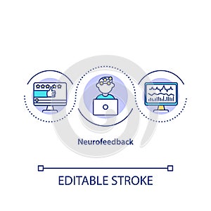 Neurofeedback concept icon