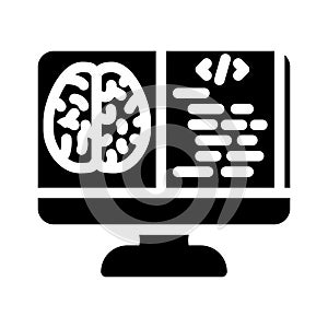 neuroinformatics neuroscience neurology glyph icon vector illustration