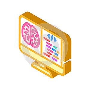 neuroinformatics neuroscience neurology isometric icon vector illustration photo
