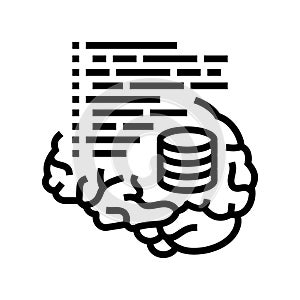 neuroinformatics neuroscience neurology line icon vector illustration photo