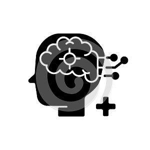 Neurological department black glyph icon