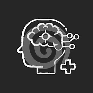 Neurological department chalk white icon on black background