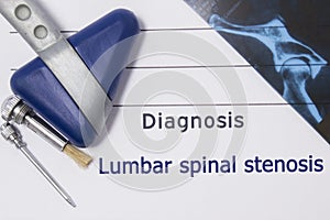 Neurological diagnosis of Lumbar Spinal Stenosis. Neurologist directory, where is printed diagnosis Lumbar Spinal Stenosis, lies o