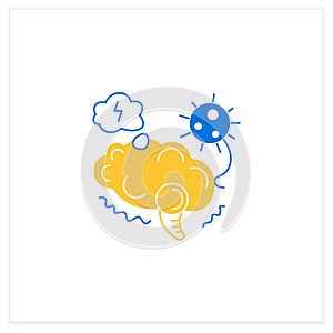 Neurological disorder flat icon