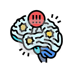 neurological disorders neuroscience neurology color icon vector illustration