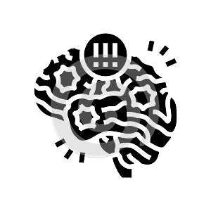 neurological disorders neuroscience neurology glyph icon vector illustration