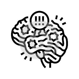 neurological disorders neuroscience neurology line icon vector illustration