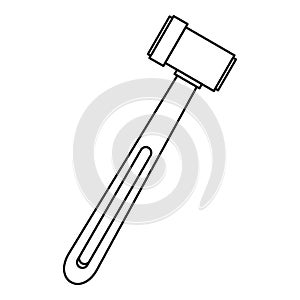 Neurological hammer icon, outline style