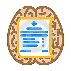 neurological treatment neuroscience neurology color icon vector illustration