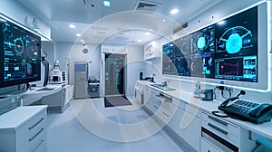 Neurology lab: hub of advanced brain imaging equipment and computer diagnostics