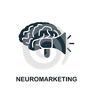 Neuromarketing icon. Monochrome simple Marketing Strategy icon for templates, web design and infographics