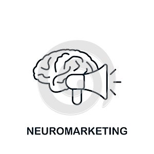 Neuromarketing icon. Monochrome simple Marketing Strategy icon for templates, web design and infographics