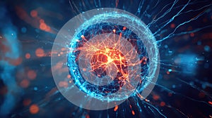 Neuron activity network representing artificial intelligence and big data