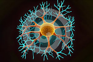 Neuron cell close-up.
