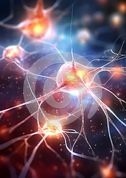 Neuron cell conceptual illustration